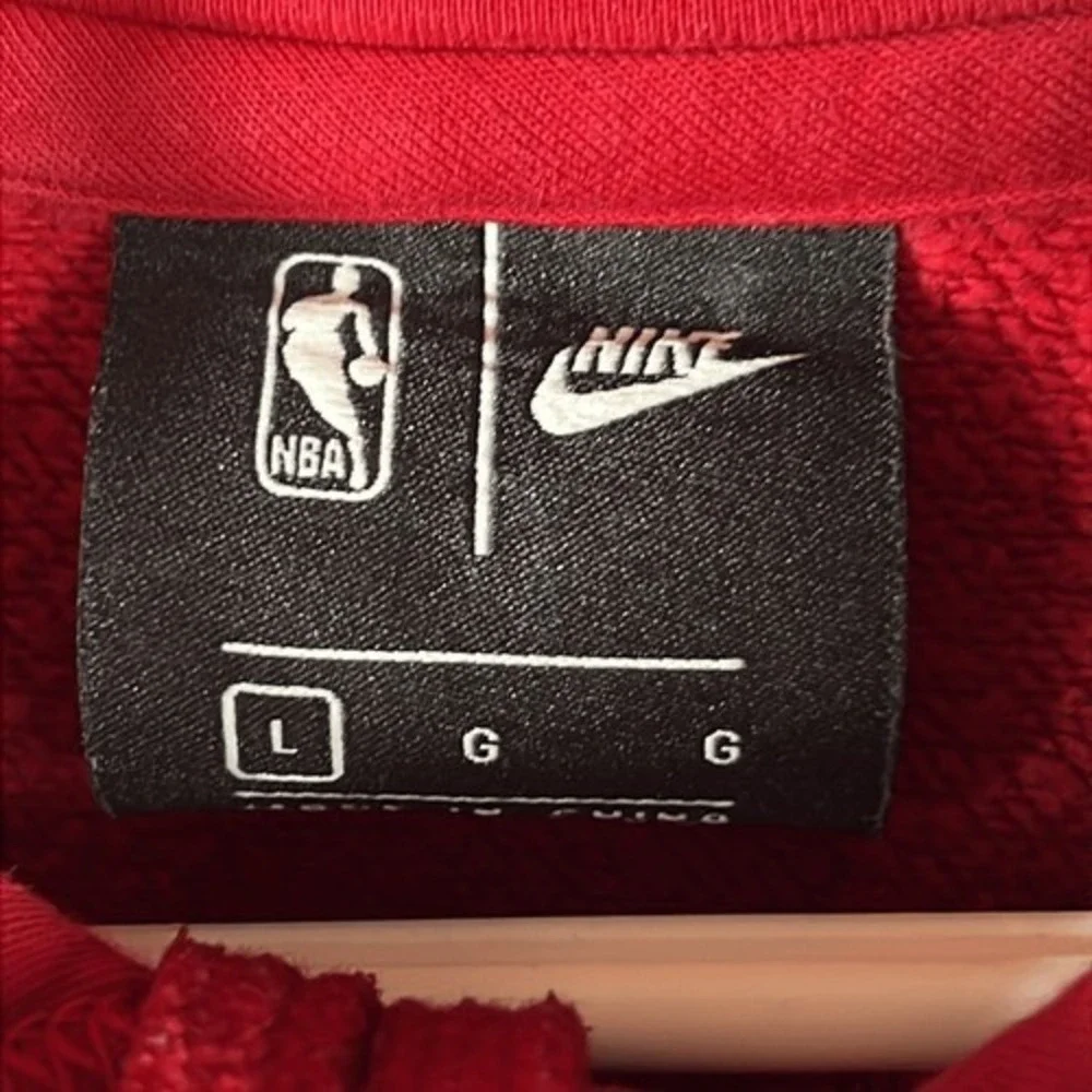 🔥🏀 Vintage MIAMI HEAT Nike NBA Pullover Hoodie Sweatshirt Men Sz Lg - PERFECT‎